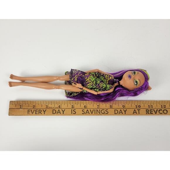 Monster High Doll Clawdeen‎ Generation 1 Skull Shores Wolf Swimsuit Dress Purple - Picture 9 of 12